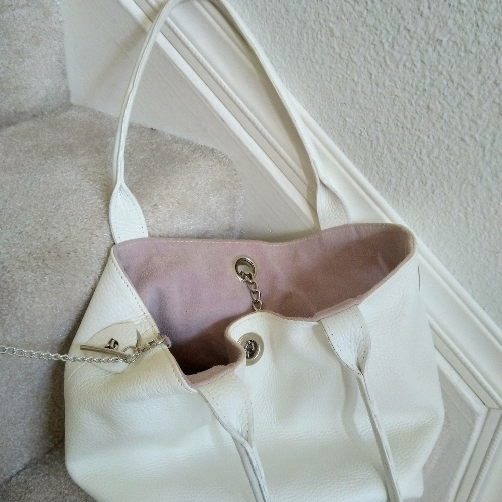 Ultra soft Italian leather reversible suede bag